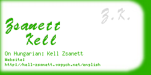 zsanett kell business card